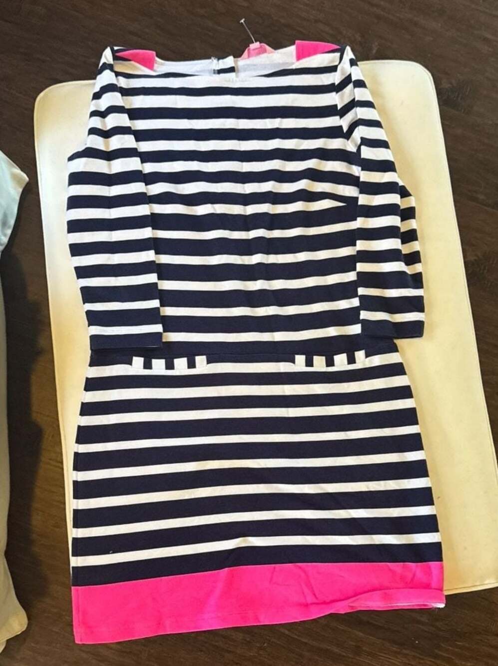 Lilly Pulitzer Irina Dress in Bright Navy Ocean Boulevard Engineered Striped Ter